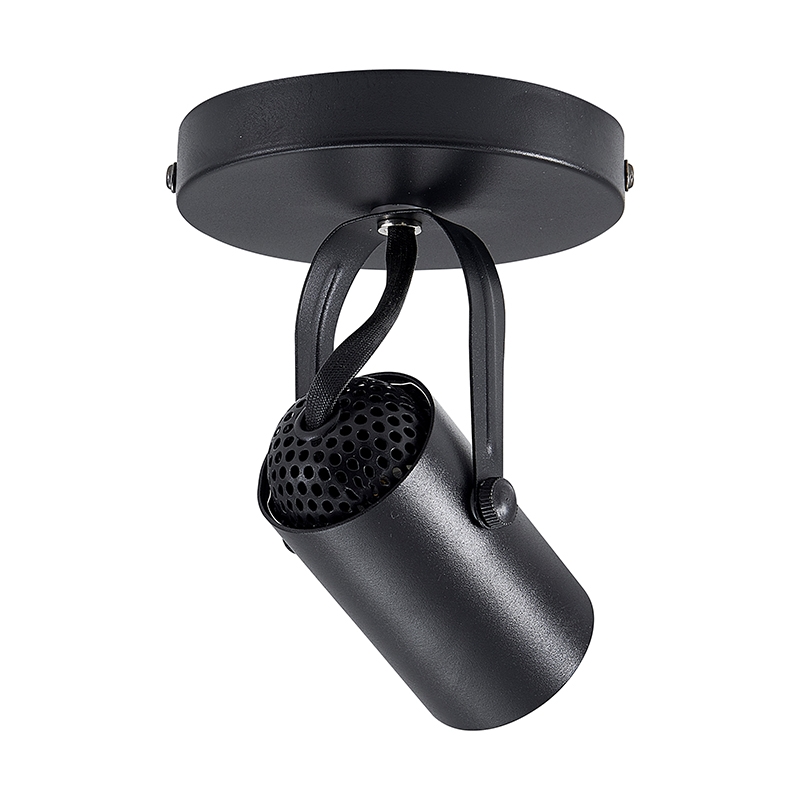 Spot Direcionável Nordecor Lille c/ Canopla 1L MR16 Dicroica Preto Ø500x100x120mm 6269