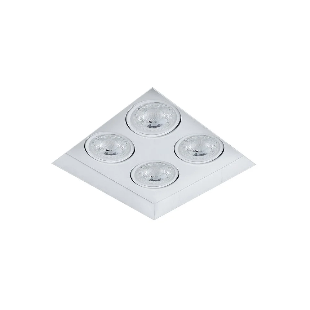 Embutido No Frame Usina Grid Quadrado 4L MR11 135x135mm NF 349 4P