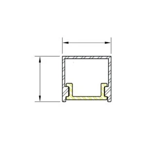 Sistema Usina Linear Sobrepor Ken (Somente Perfil) 12x11x2500mm 30850/2500