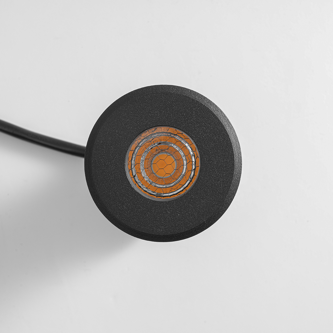 Embutido de Solo Nordecor Senf 5 watts 12° 2700K IP67 Preto Bivolt IRC90 Ø65x75mm 6843
