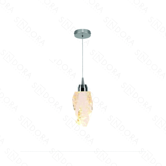 Pendente Sindora Metal Cromado Cristal 5 watts 3000K Ø90x190mm DCD02218
