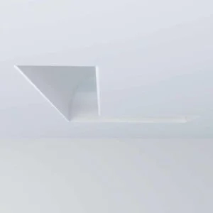 Junção Usina No Frame Fenda Branco Teto Teto Direita (Somente Perfil) 130X130mm 30663/DI