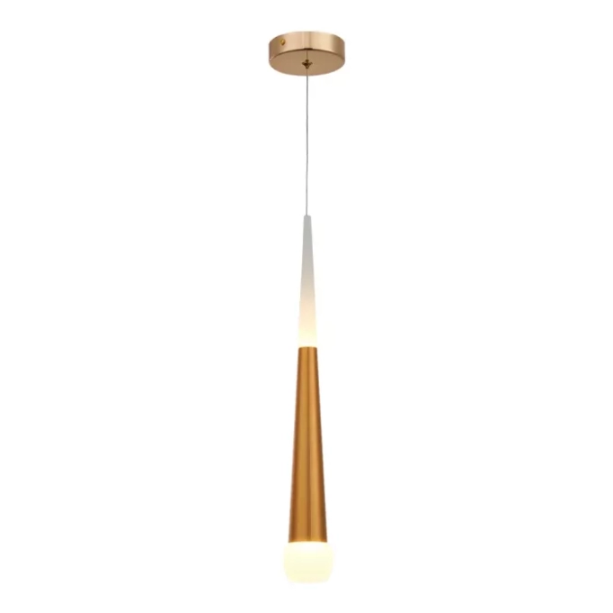Pendente Sindora Metal Dourado e Acrílico 5 watts 3000K Ø55x430mm DCD02112A