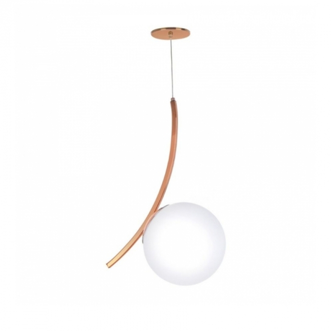Pendente Old Artisan Angular Curvo 1L E27 600x390x250mm Globo Ø250mm PD-5344 