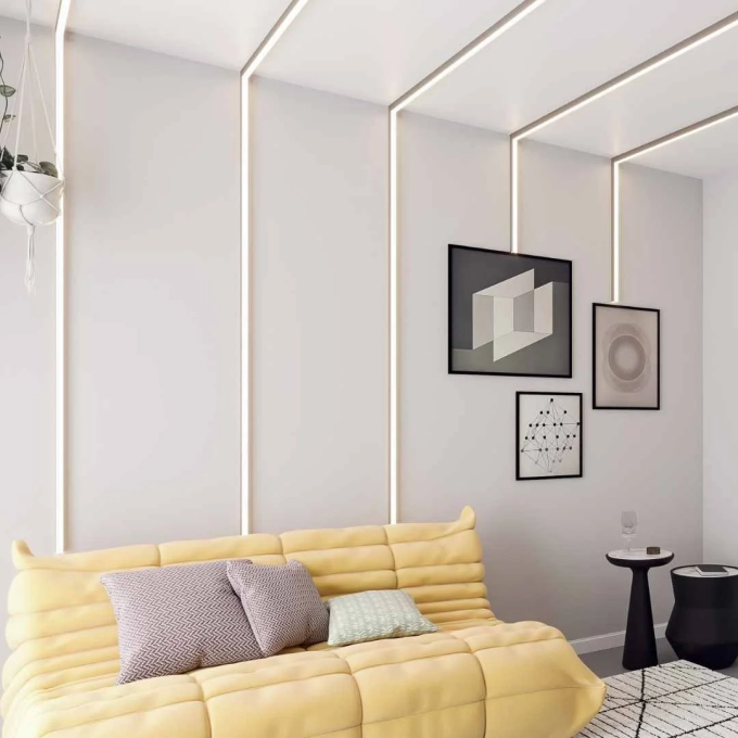Sistema Usina Linear Sobrepor Gold (Somente Perfil) 35x23x3000mm 30800/3000