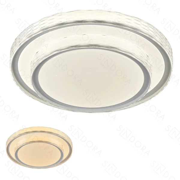 Plafon Sindora Metal Branco Acrílico 24 watts 3000K 4500K 6000K Ø400mm DCX02349
