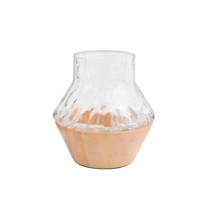 Vaso Madelustre Fusion Trapézio Cristal Martelado 3402NA/CM 