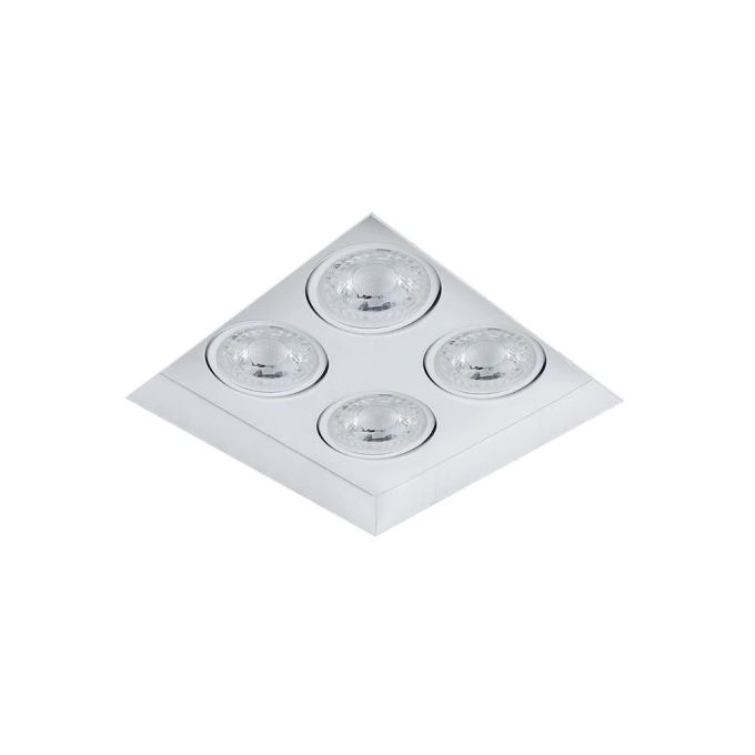 Embutido No Frame Usina Grid Quadrado 4L MR11 135x135mm NF 349 4P