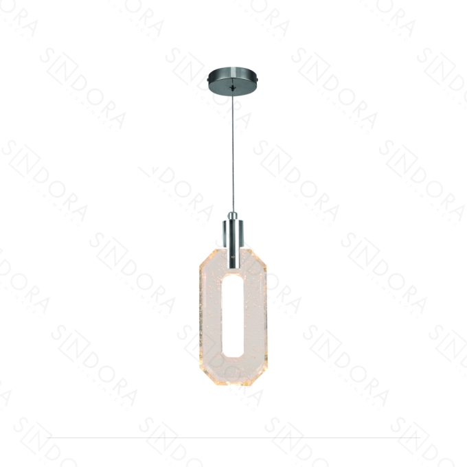 Pendente Sindora Metal Cromado Cristal 5 watts 3000K Ø100x240mm DCD02214