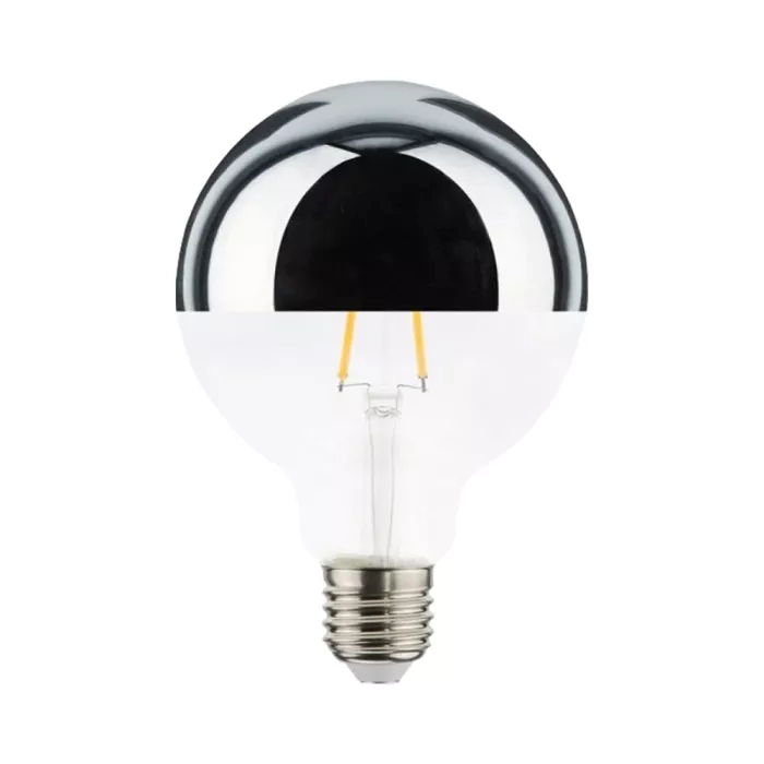 Lâmpada G95 Brilia Balloon Defletora Prata 4,5 watts Âmbar Bivolt 330º Ø95x140mm 302822