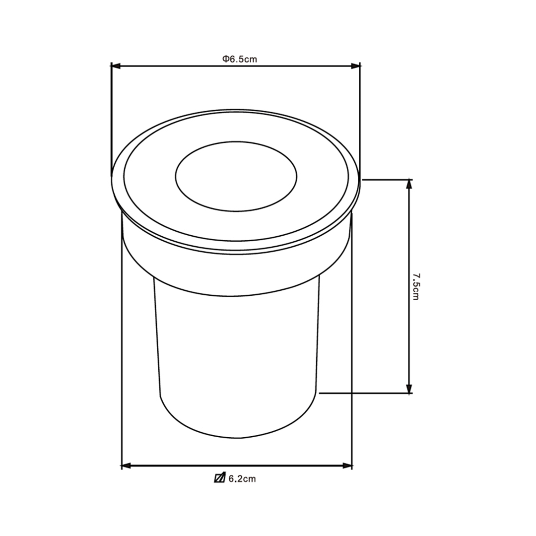 Embutido de Solo Nordecor Senf 5 watts 24° 2700K IP67 Inox Bivolt IRC90 Ø65x75mm 6847