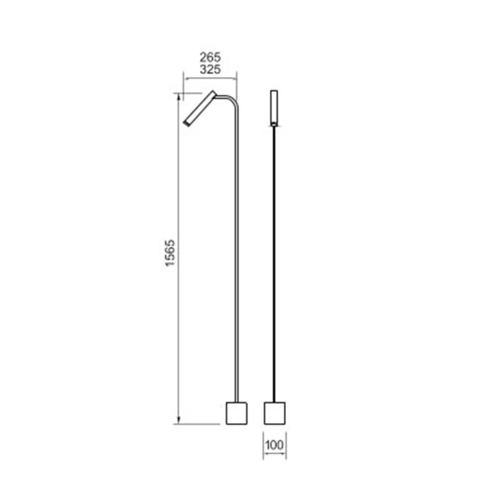 Coluna Usina Beer 3 watts 3000K Bivolt 100x325x1565mm 19379/21LED3