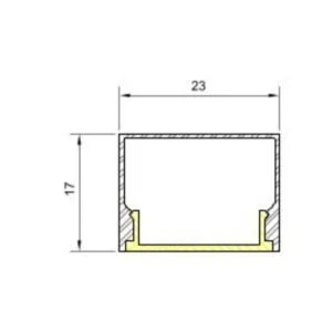 Sistema Linear Sobrepor Usina Garbo (Somente Perfil) 23x17x2000mm 30020/2000