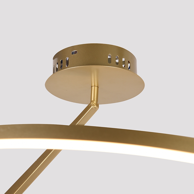 Plafon Nordecor Zier 28 watts 3000K Dourado Fosco Ø600x220mm 2868