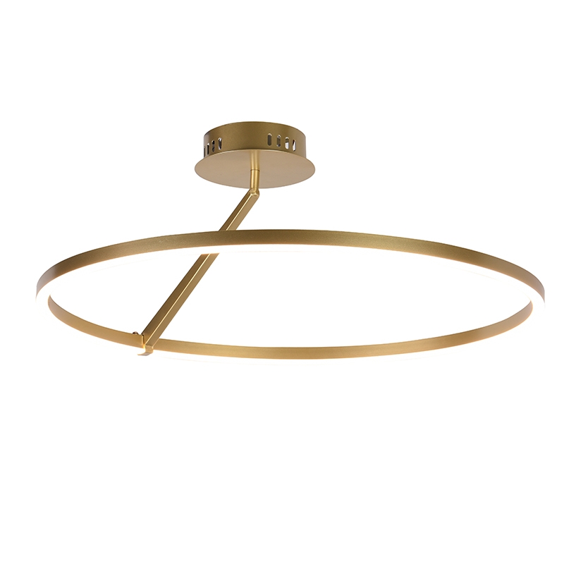 Plafon Nordecor Zier 28 watts 3000K Dourado Fosco Ø600x220mm 2868