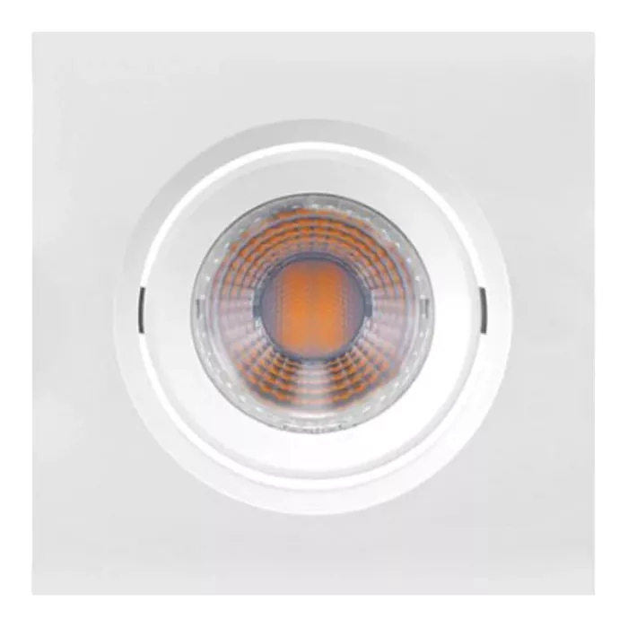 Luminária de Embutir Quadrada Brilia Downlight Branco 3 watts 3000K MR11 75x75x43mm 38° 314184