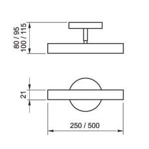 Spot Direcional Usina Wash 5 watts 3000K 
Canopla Padrão 250x21x80mm 19550/20LED3