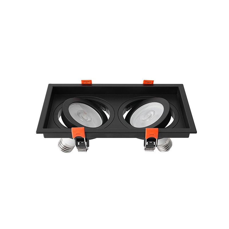Spot Embutir Nordecor Loyo 2L Dicroica MR16 Preto 218x120x15mm 6823