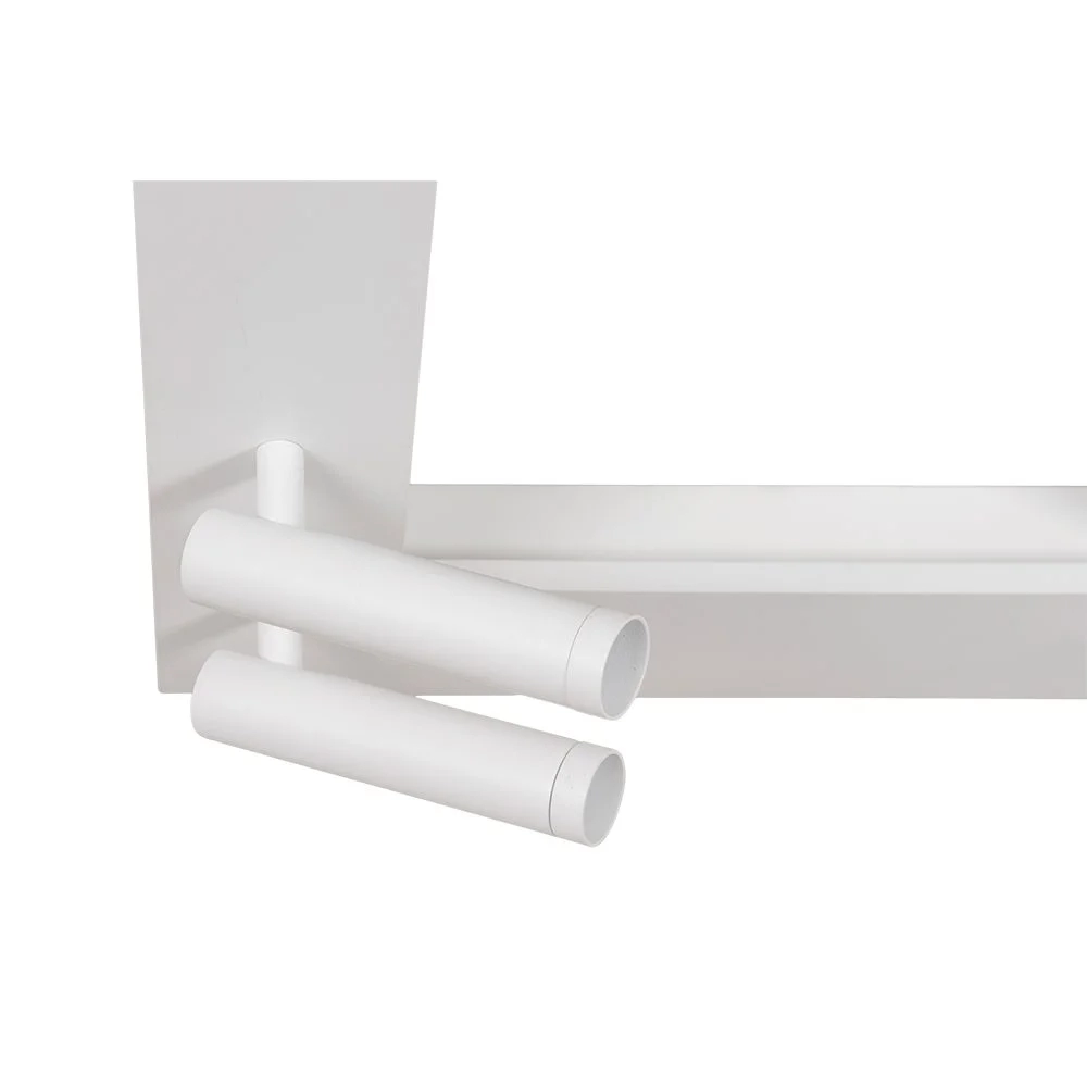 Plafon Arandela Usina Pegasus Retangular 88,8 watts 3000K com 2 Spots Beer 550x550x75mm 19475/55LED3