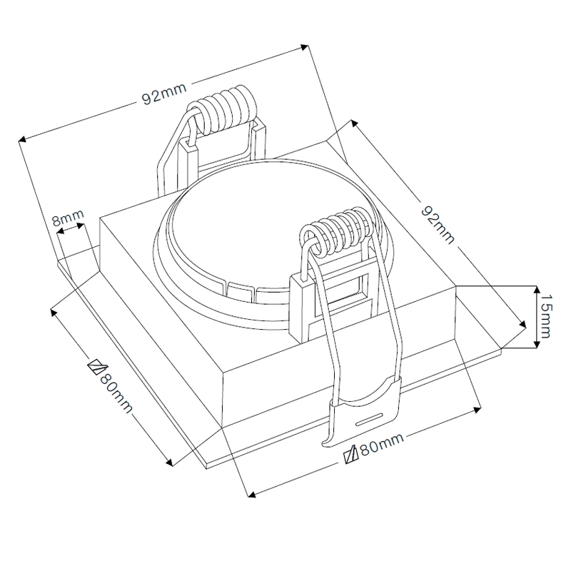 Spot Embutir Nordecor Loyo 1L Dicroica MR16 Branco 92x92x15mm 6820