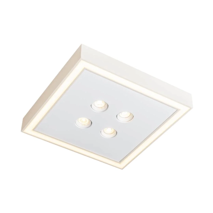 Plafon Usina Premium Pro 4L MR16 + Led 24,4 watts 300x300x80mm 19256/30LED4