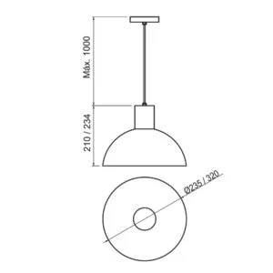 Pendente Usina Taba 1L E27 Ø320X234mm 16703/32