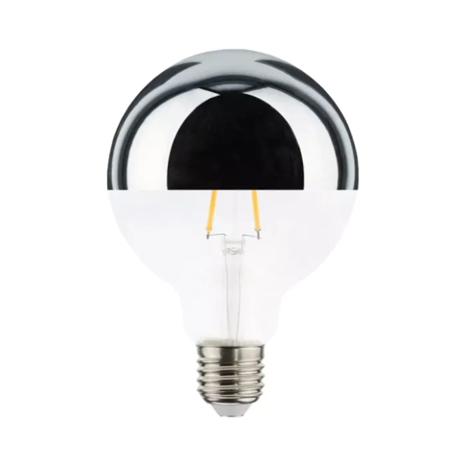 Lâmpada G125 Brilia Balloon Defletora Prata 4,5 watts Âmbar Bivolt 330º Ø125x178mm 302839
