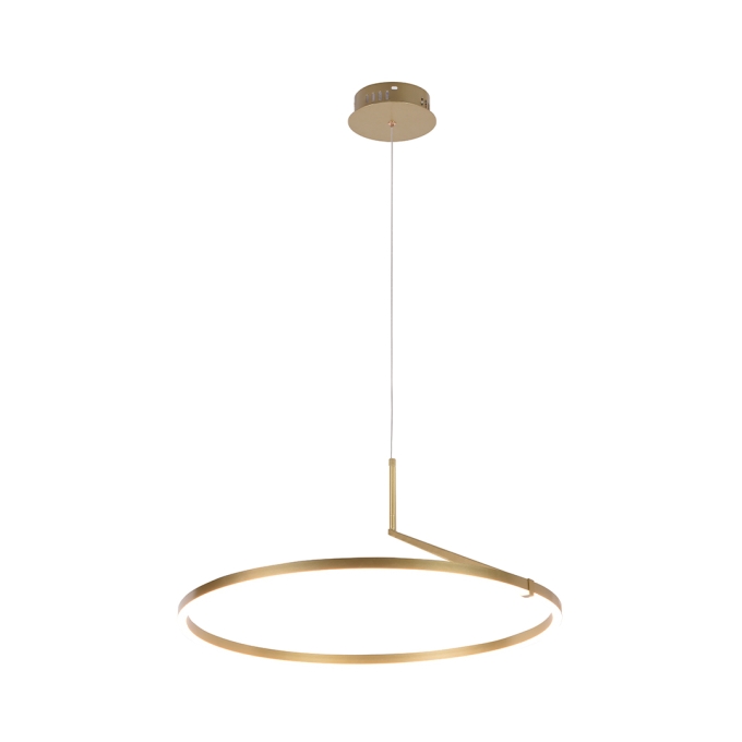 Pendente Nordecor Zier 28 Watts 3000K Dourado Fosco Ø600mm 2867
