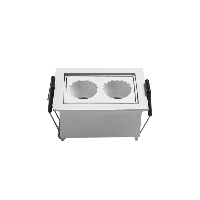 Embutido Nordecor Downlight Powerus Direcionável 2 Focos 4 watts Branco 4000K IRC90 35° Bivolt 70x52x46mm 6786