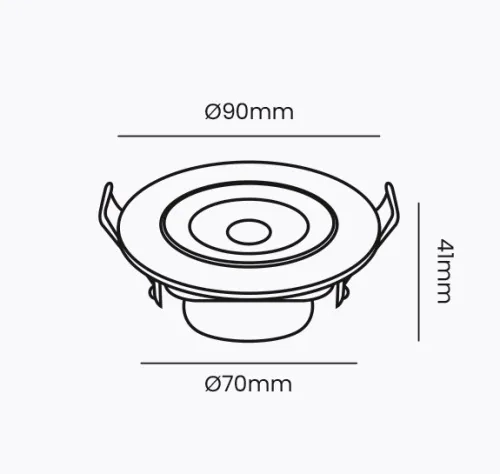 Spot de Embutir Opus Redondo 5 watts 4000K 38° IP20 Branco Bivolt Ø90mm OPS 87616