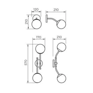Arandela Usina Pipoca 1L G9 120X210X210mm 16741/1
