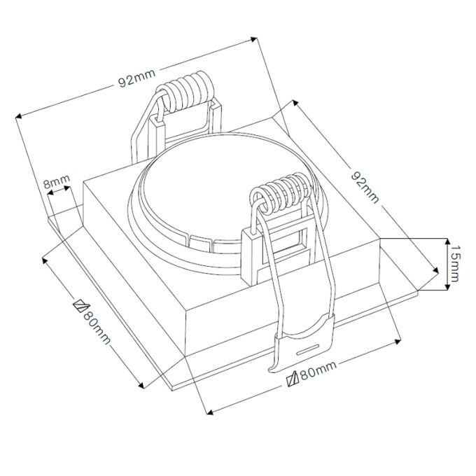 Spot Embutir Nordecor Loyo 1L Dicroica MR16 Branco 92x92x15mm 6820