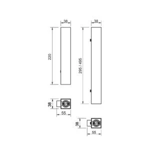 Arandela Usina Paper Sem Canopla 2L MR11 38X295X38mm 5811/29