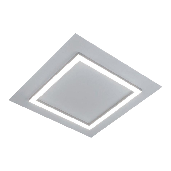 Plafon Usina LED Sharp Alumínio 90 watts Bivolt 480x480x45mm 19690/48LED