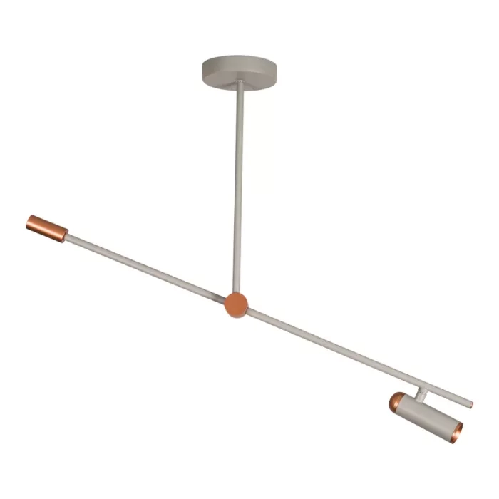 Pendente Usina Dallas Haste Fixa Horizontal por Leo Shehtman 1L MR16 Ø150X500X1000mm 50080/52 
