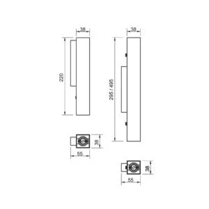 Arandela Usina Paper Canopla Centralizada 2L MR16 58X495X74mm 5812/49