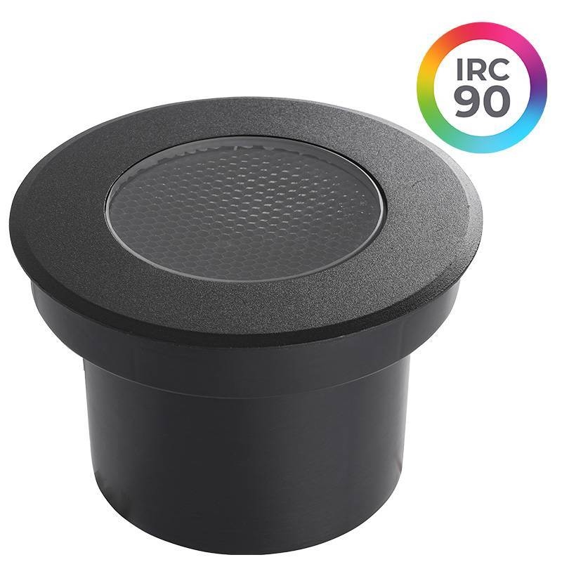 Embutido de Solo Nordecor Senf 20 watts 24° 2700K IP67 Preto Bivolt IRC90 Ø133x100mm 6851