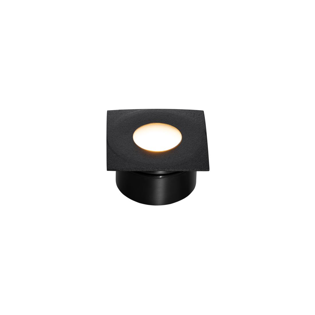 Mini Balizador Direct Light Quadrado Preto 127V 0,5 watts 3000K IP66 44x44mm DL EB4
