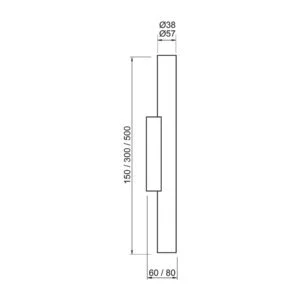 Arandela Usina Fini 1L MR16  Ø57X150X80mm 5806/1