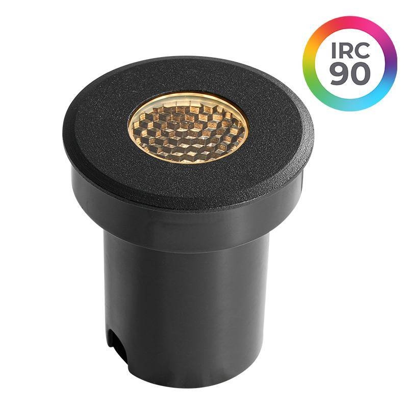 Embutido de Solo Nordecor Senf 5 watts 12° 2700K IP67 Preto Bivolt IRC90 Ø65x75mm 6843