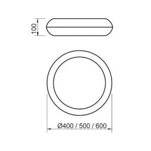 Plafon Usina Ring 5L E27 Ø600X100mm 4190/60