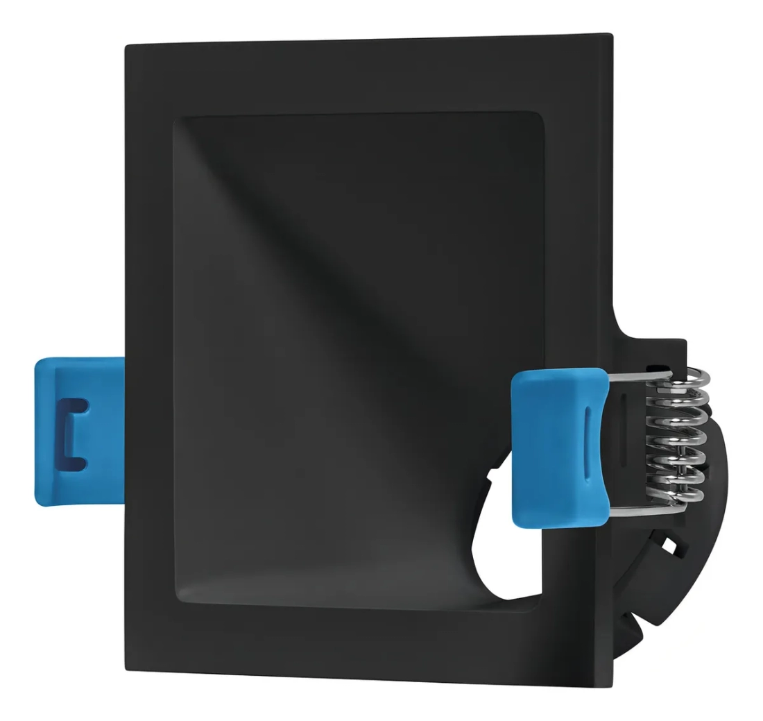 Spot Embutido Angular Stella Square Angle Preto 25° Mini Dicróica 74x74mm STH8960PTO