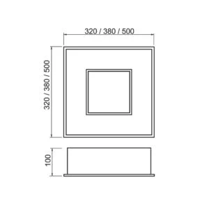 Embutido Usina Cherry 8L E27 500X500X100mm 4542/50
