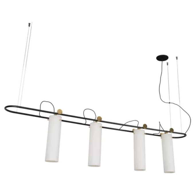 Pendente Usina Tibérias Horizontal por Leo Shehtman 4L G9 Ø165X1500X275mm 50105/4