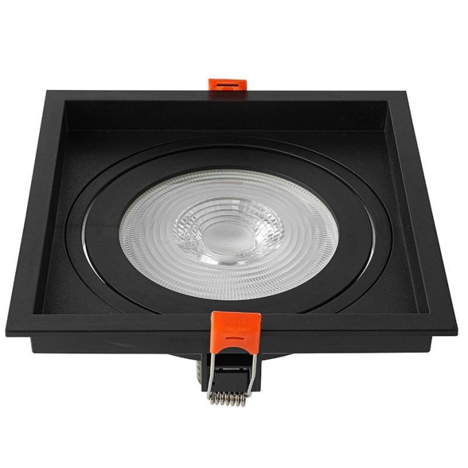 Spot Embutir Nordecor Loyo 1L PAR30 Preto 160x160x15mm 6833
