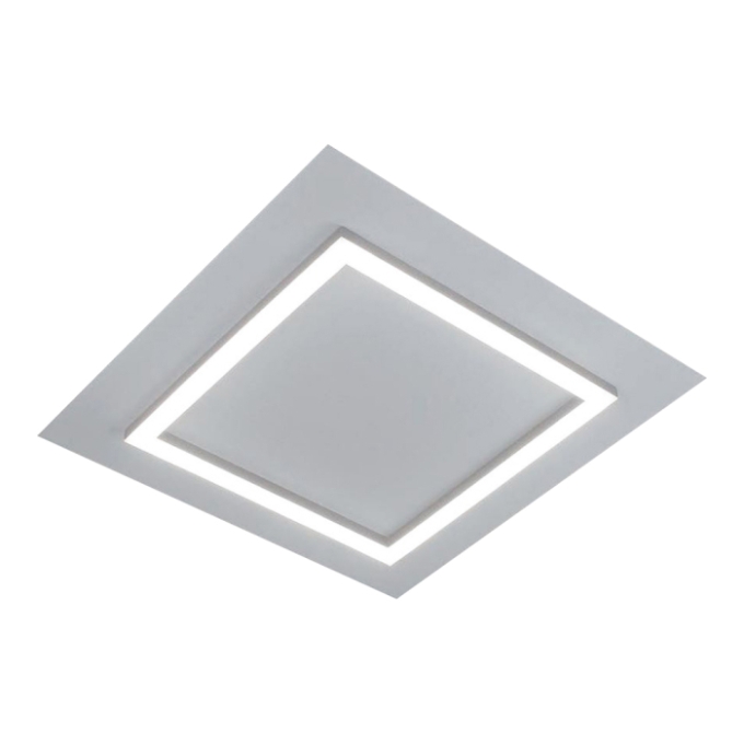 Plafon Usina LED Sharp Alumínio 90 watts Bivolt 480x480x45mm 19690/48LED