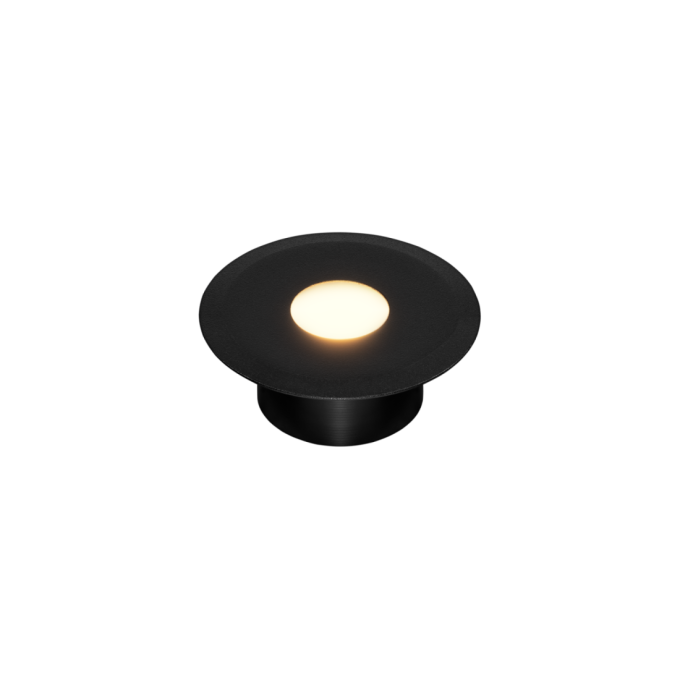 Balizador Direct Light Redondo Preto 0,5 watts 220V 3000K IP66 Ø63mm DL EB2