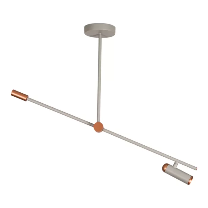 Pendente Usina Dallas Haste Fixa Horizontal por Leo Shehtman 1L MR16 Ø150X420X790mm 50080/40 