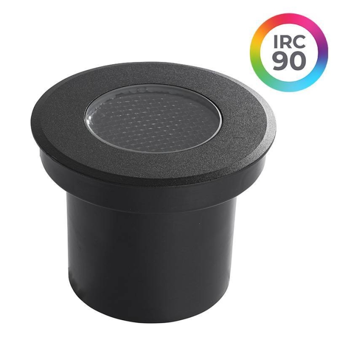 Embutido de Solo Nordecor Senf 10 watts 24° 2700K IP67 Preto Bivolt Ø103x85mm 6849