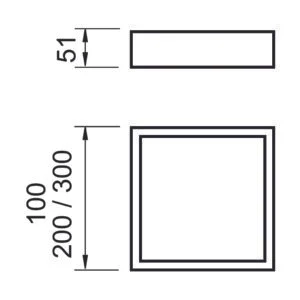 Arandela Usina Puch Quadrada 5 watts 2700K 300X300X51mm 5744/30